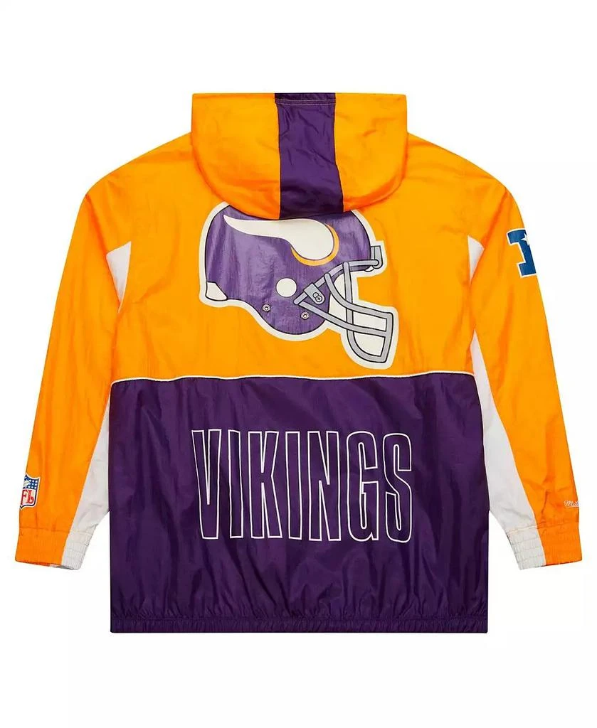 Mitchell & Ness Men's White Minnesota Vikings Big Shot Premium Full-Zip Windbreaker Jacket 3