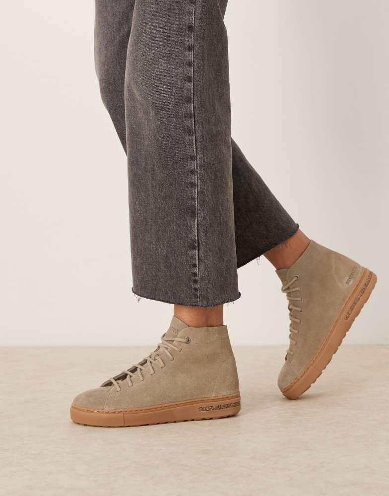 Shop Birkenstock Unisex Bend mid trainers in taupe on Sale at