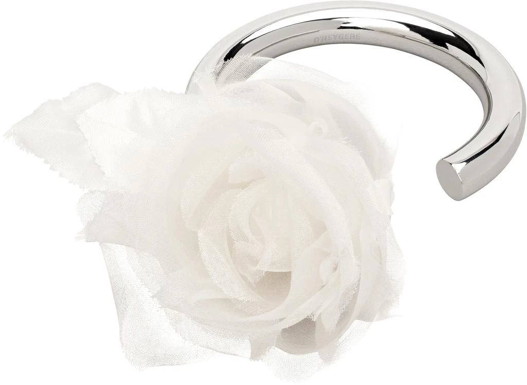 D'heygere SSENSE Exclusive Bridal Capsule Flower Cuff Bracelet 1