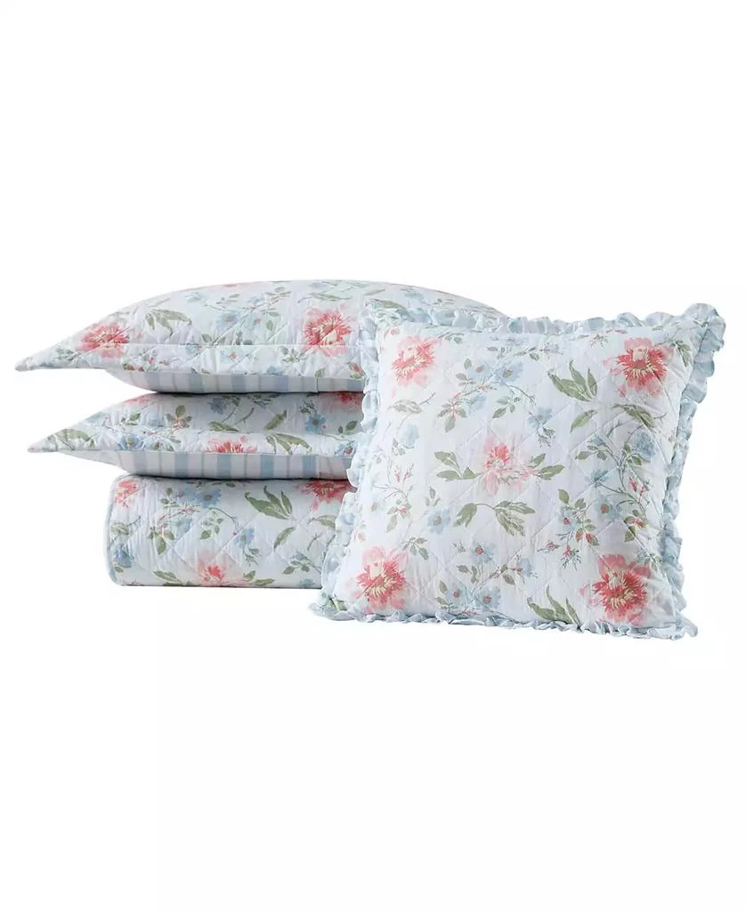 Laura Ashley Emilie Reversible 3 Piece Quilt Set 6