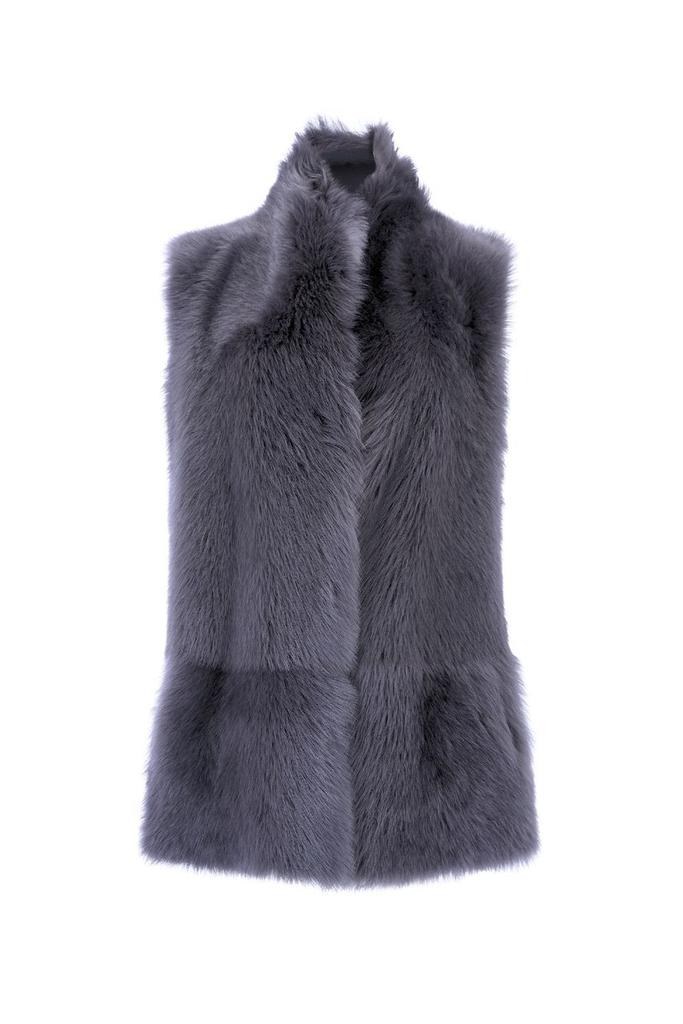 Gushlow & Cole Natural edge mid-length shearling gilet