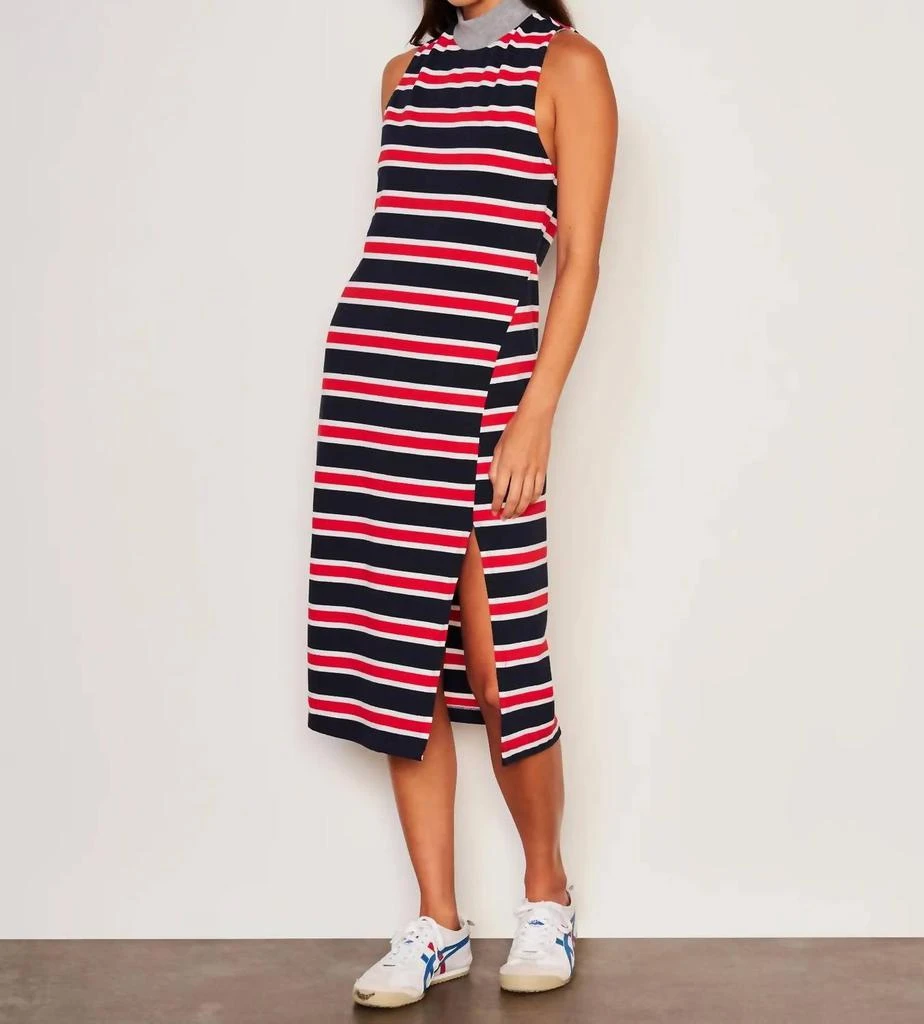 Sundry Sundry - Stripe Mock Neck Dress 3