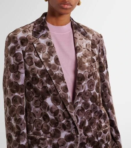Dries Van Noten Printed cotton-blend blazer 5