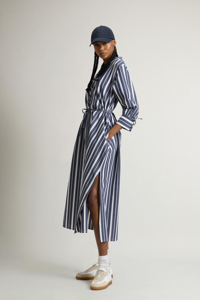 Woolrich Stretch Cotton Dress - Women - Blue