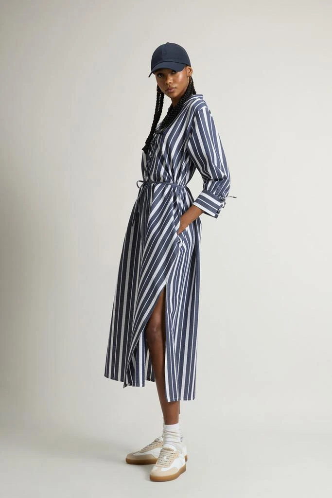 Woolrich Stretch Cotton Dress - Women - Blue 2