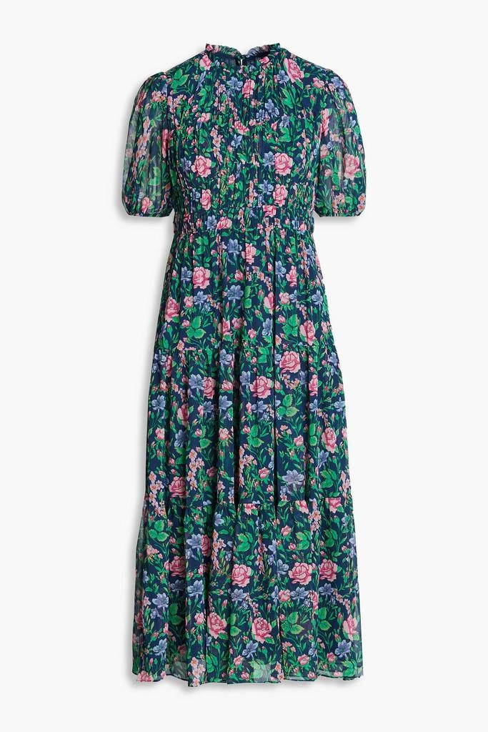Diane von Furstenberg Blossom gathered floral-print chiffon midi dress 1