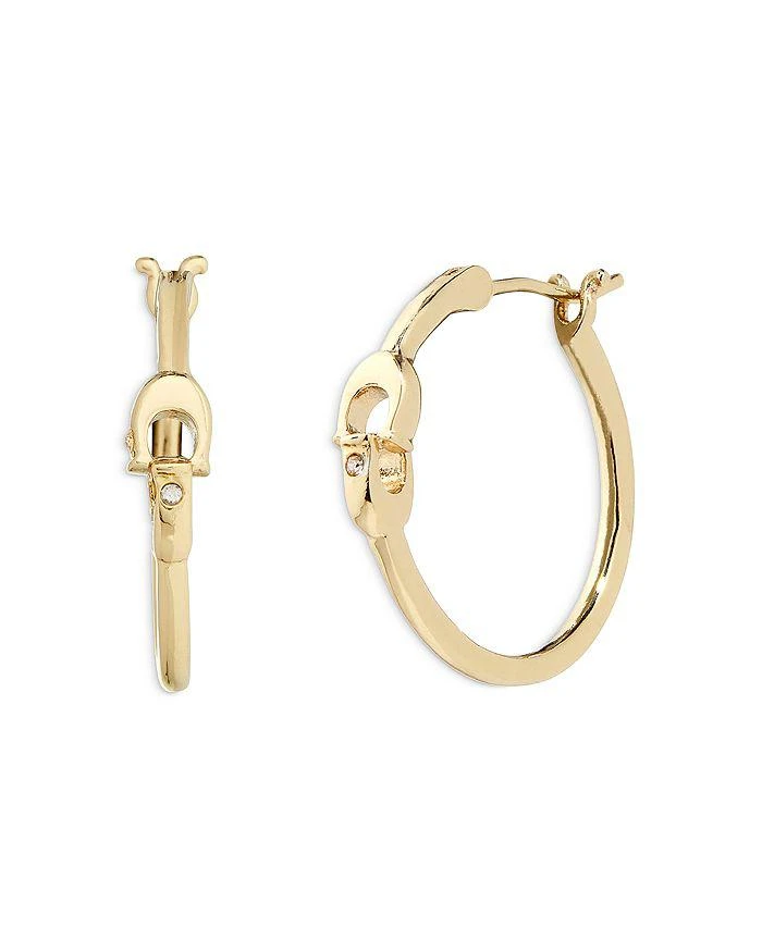 Coach Interlocking Logo Hoop Earrings 1