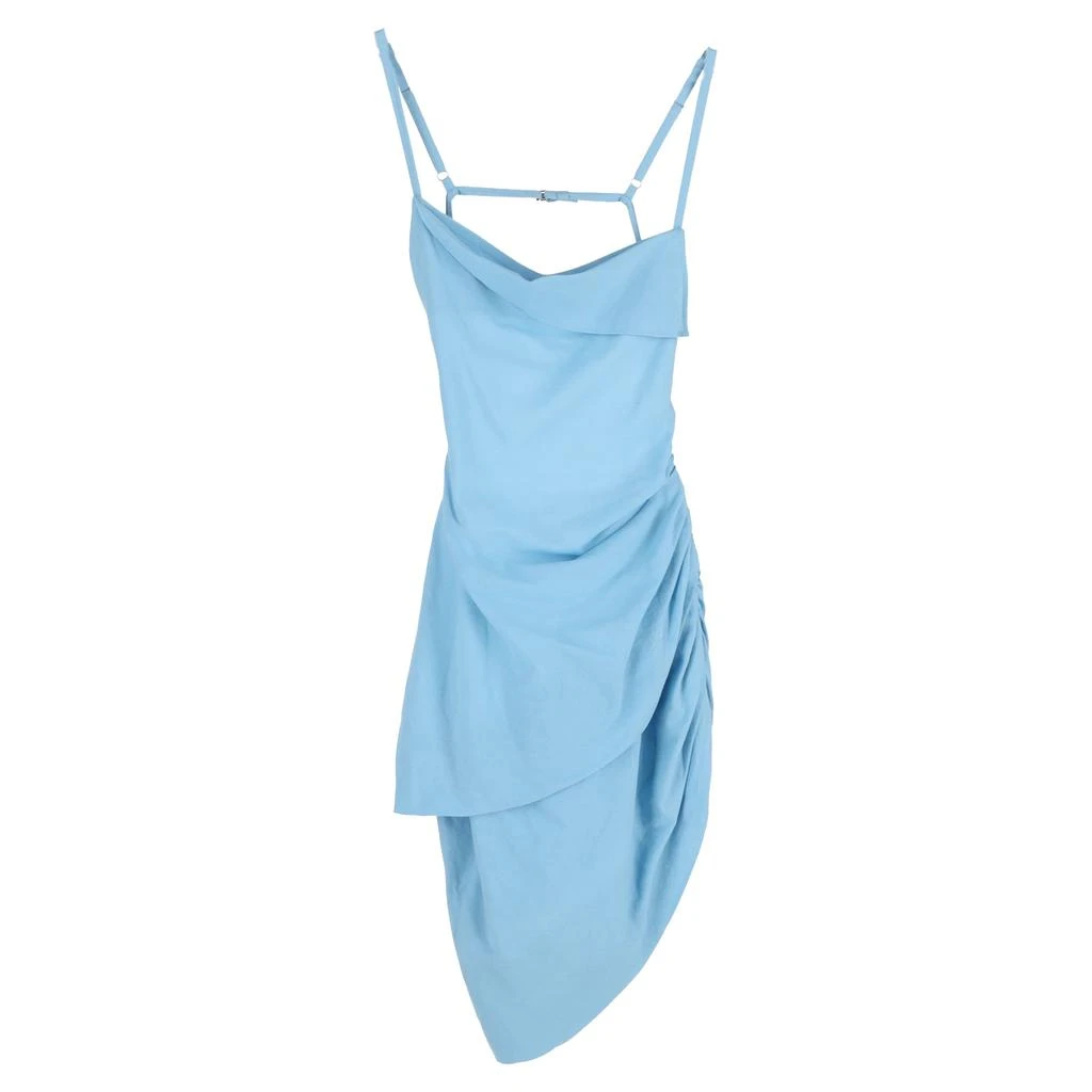 Jacquemus La Robe Saudade Mini Dress in Light Blue Cotton