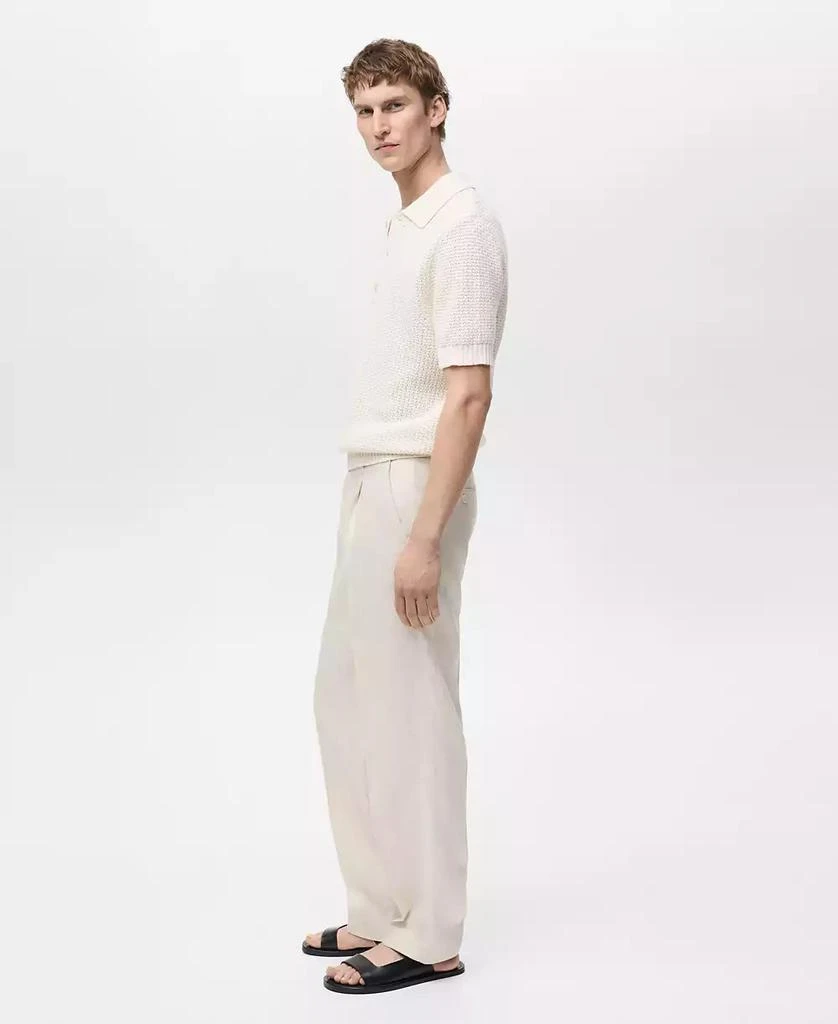 Mango Men's Regular-Fit Linen Trousers 3