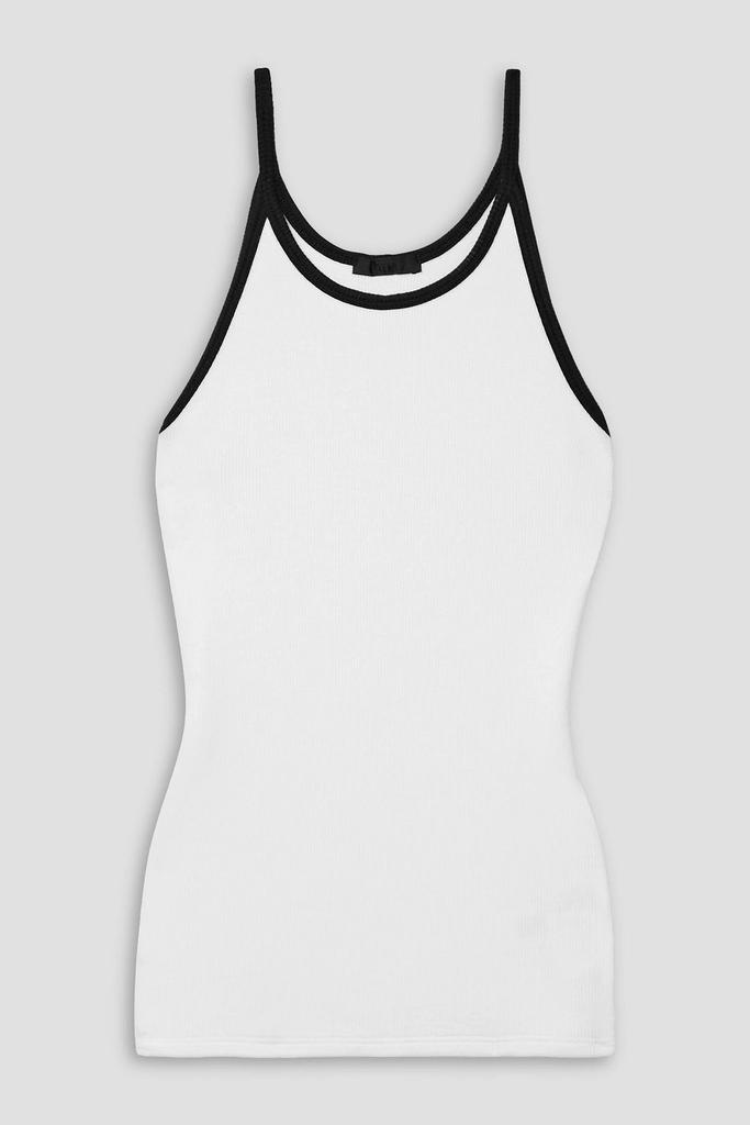 ATM Anthony Thomas Melillo Two-tone ribbed stretch-modal jersey tank