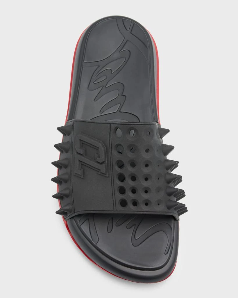 Christian Louboutin Men's Take It Easy Rubber Slide Sandals 5