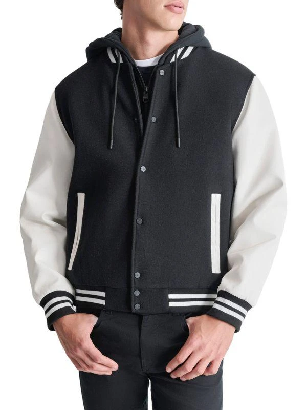 DKNY Hooded Varsity Jacket 1