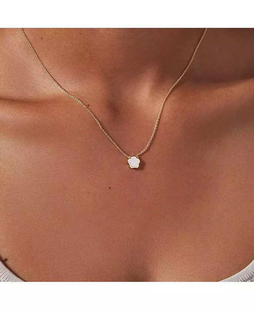 Ana Luisa Mother of Pearl Inlay Flower Pendant - Saya 2