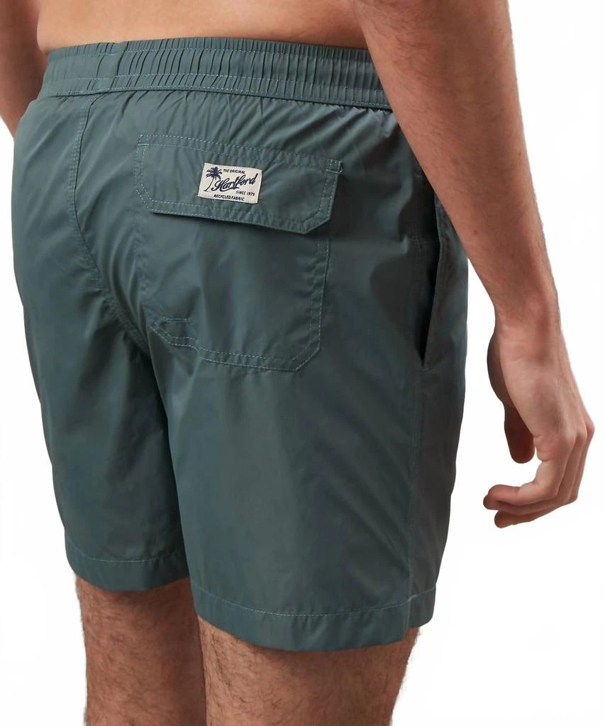 Hartford Nylon Swim Trunks In Jade 4