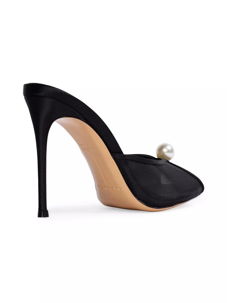 Black Suede Studio Sadie 100MM Satin Sandals 4