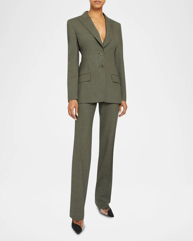 Santorelli Erinca Single-Breasted Stretch Wool Blazer 1