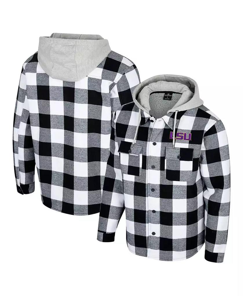 Colosseum Men's Black/White LSU Tigers Buffalo Plaid Full-Zip Jacket