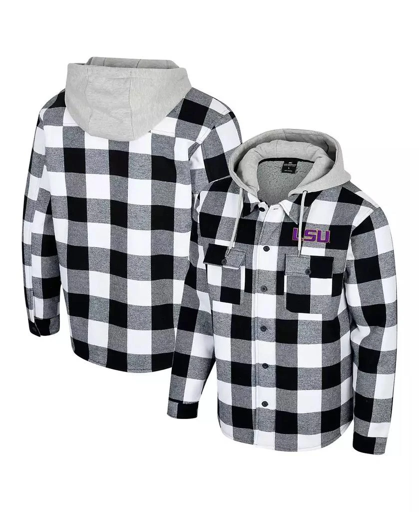 Colosseum Men's Black/White LSU Tigers Buffalo Plaid Full-Zip Jacket 1