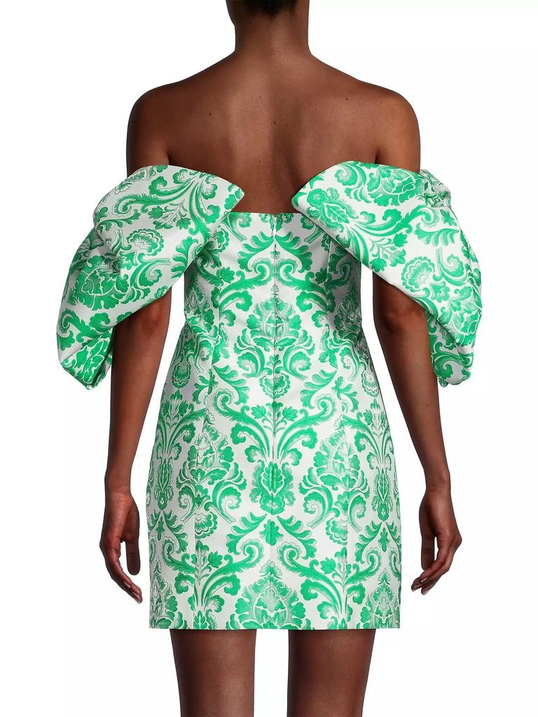 Toccin Luna Puff-Sleeve Bow Minidress 5