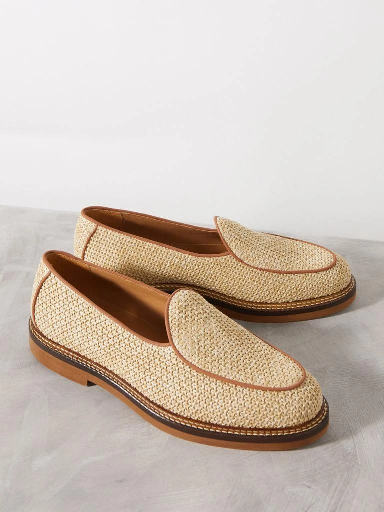 Jacques Solovière Paris Lex raffia loafers 1