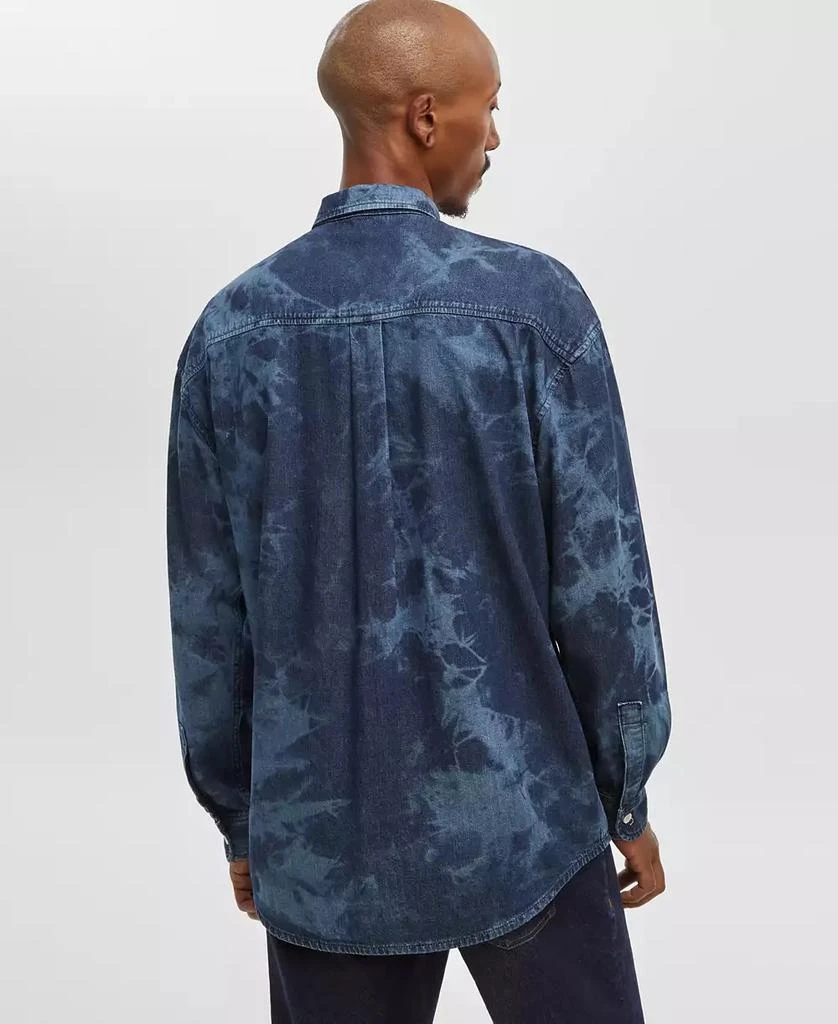 Mode of One Men's Relaxed-Fit Denim Shirt, Created for Macy's 2