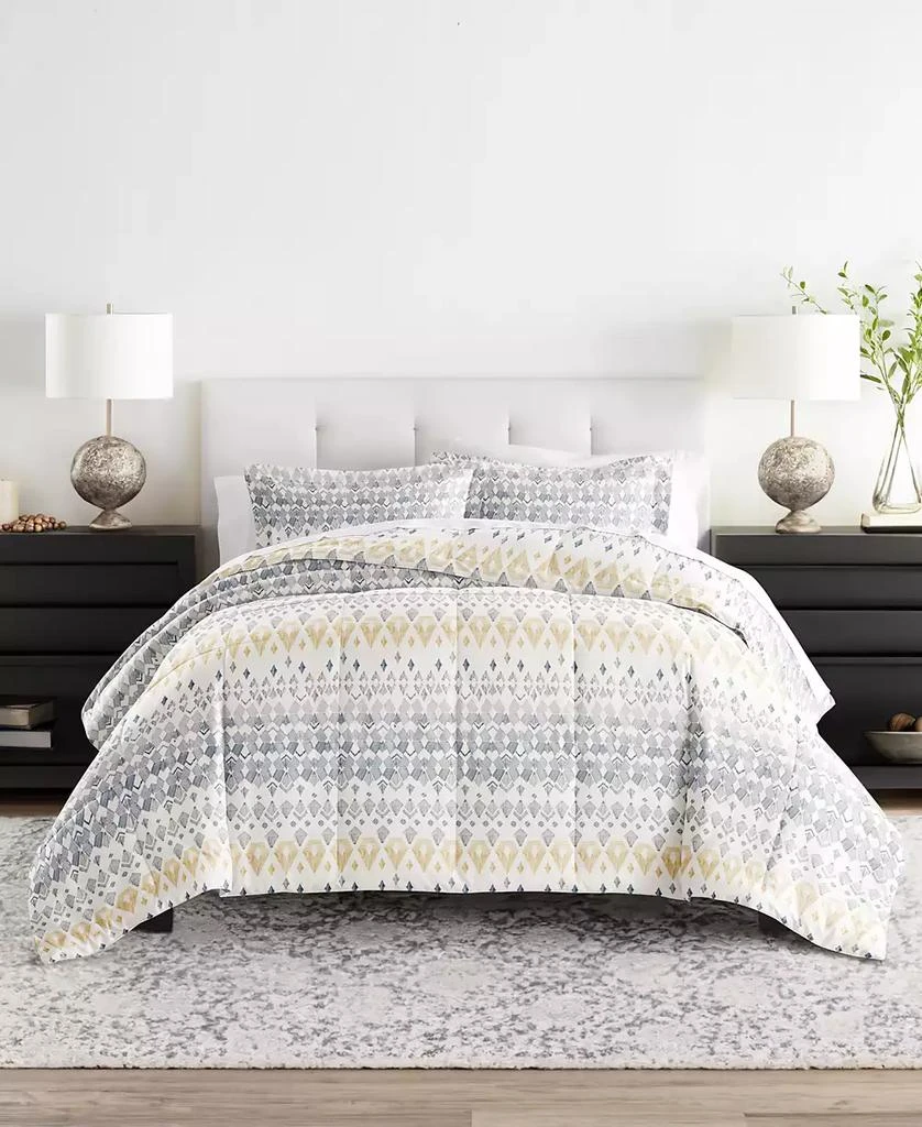 IENJOY HOME Mayan Stamp 3-Piece Comforter Set 5