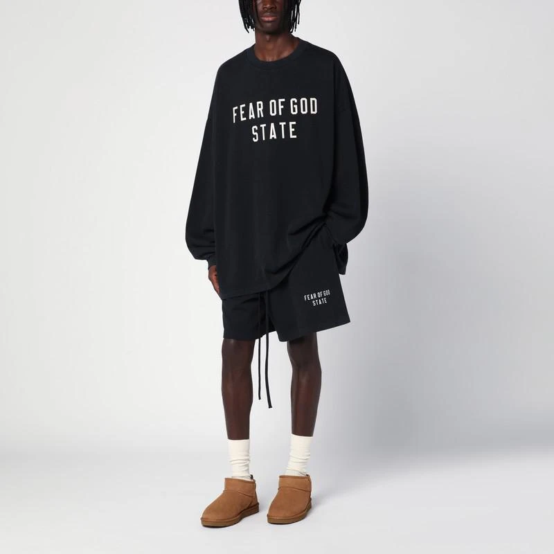 Essentials Black T-Shirt with logo 2