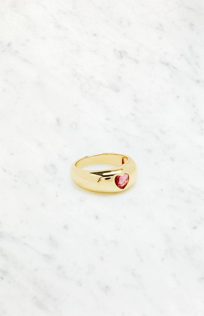 LA Hearts Chunky Stone Ring 1