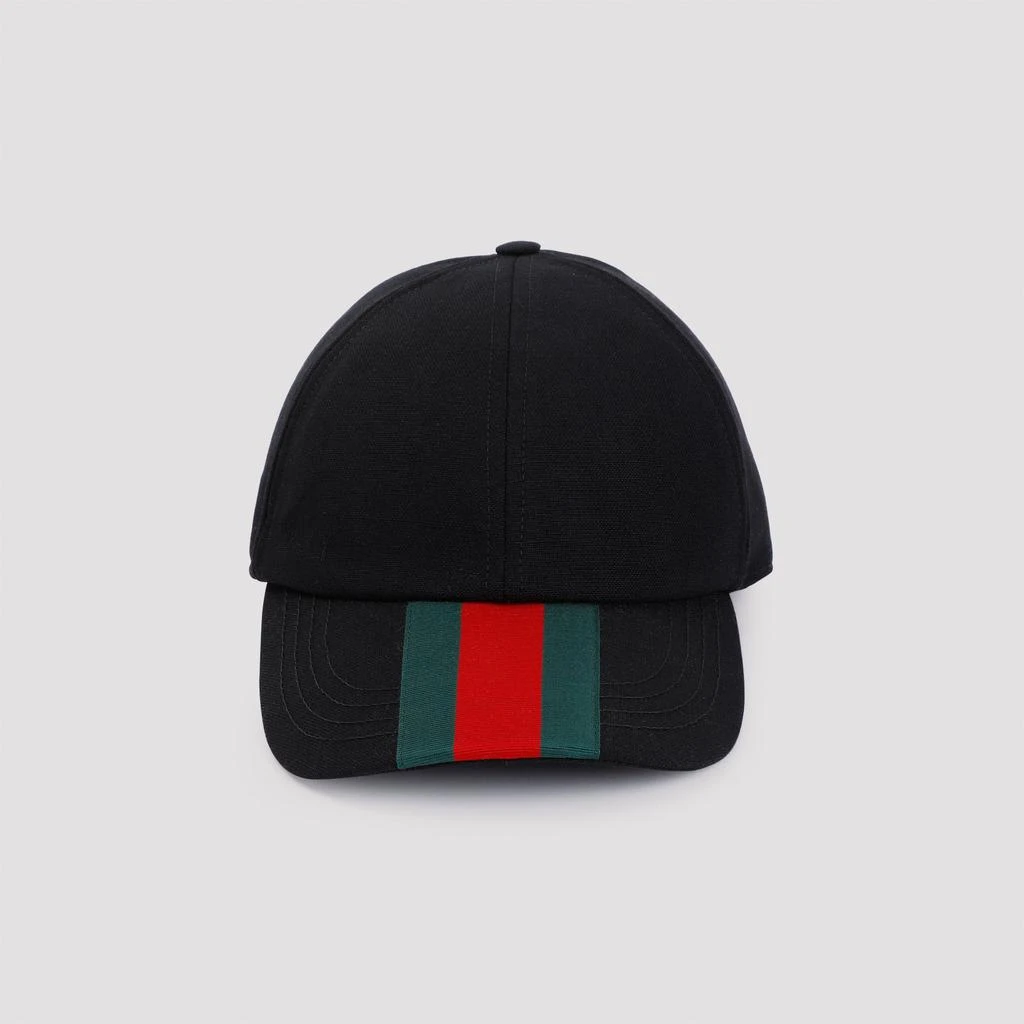 Gucci Black New Winter Web Wool Hat 1