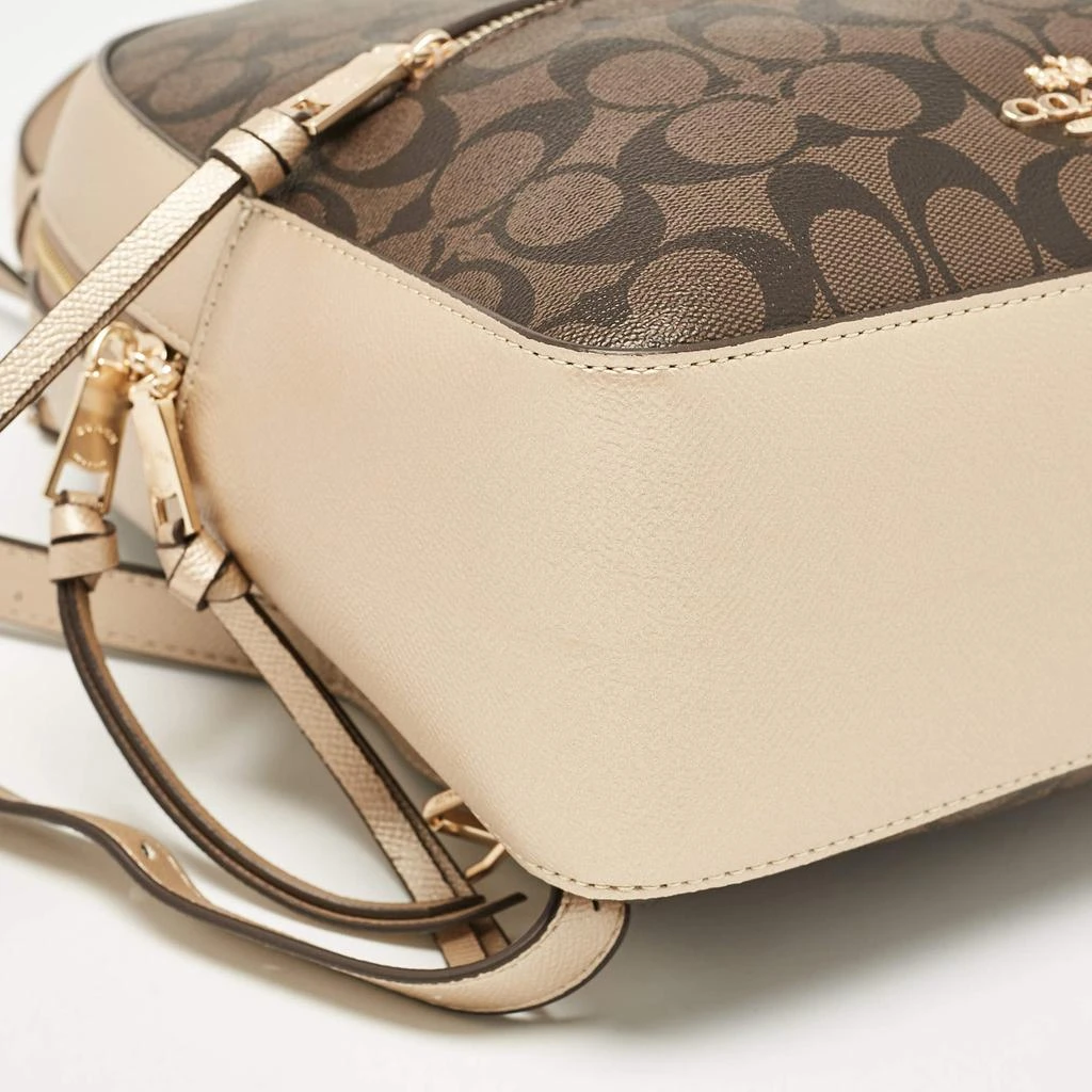 Coach Coach Gold/Brown Signature Coated Canvas and Leather Jordyn Backpack 10