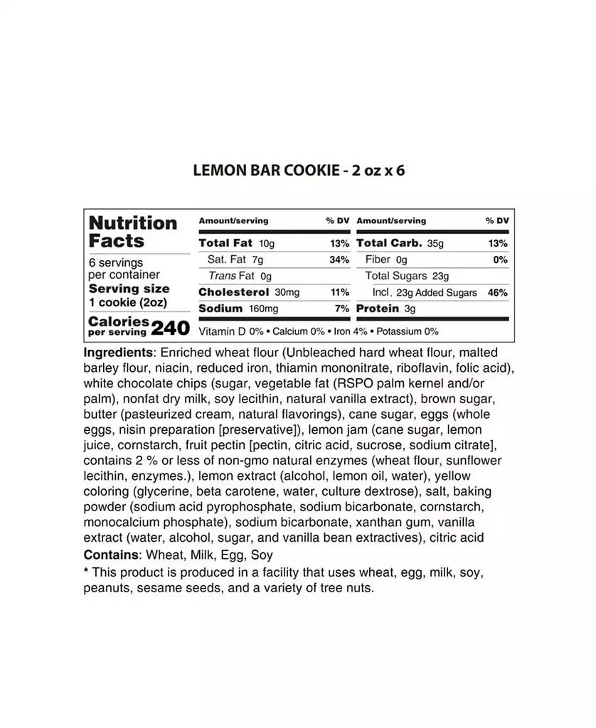 The Cravory Lemon Bar Cookies Gift Box, 6 Cookies 4