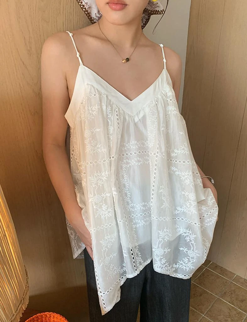 Pixie Market White Lace Scarf Top 6