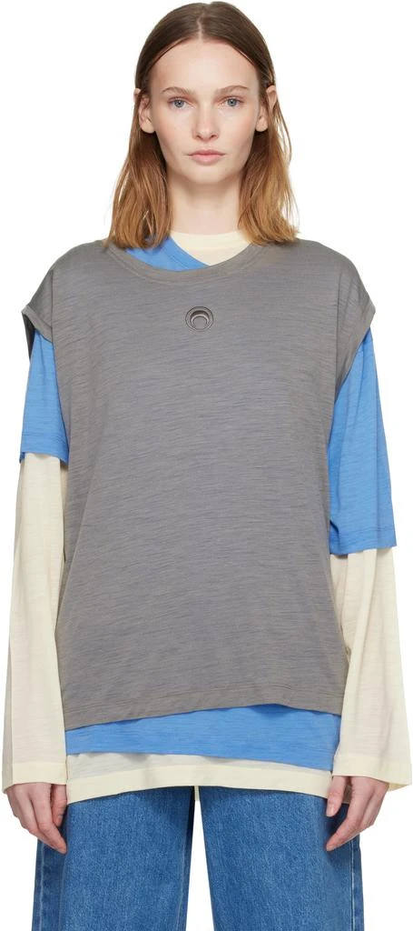 MARINE SERRE Multicolor Merino Jersey T-shirt Set