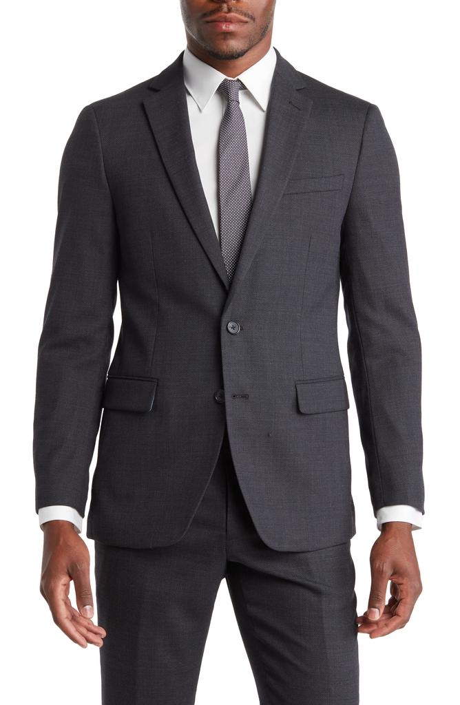 Original Penguin Black Birdseye Stretch Suit Jacket