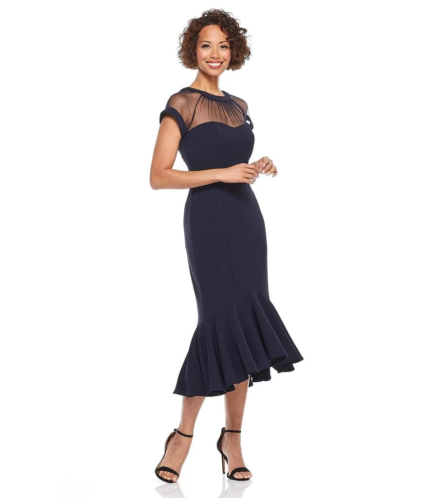 Maggy London Women's Petite Illusion Cocktail Dress 4
