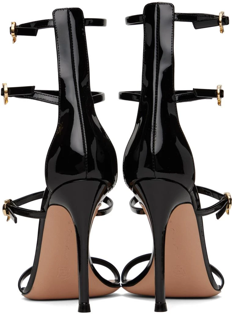 Gianvito Rossi Black Ribbon Uptown Heeled Sandals 2