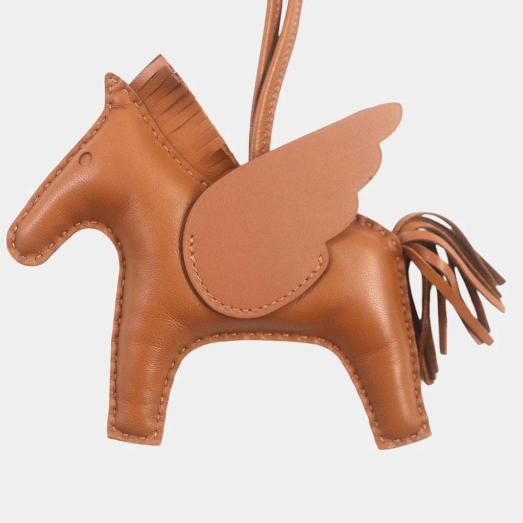 Hermes Hermes Rodeo Pegasus MM Anjou Milo Bag Charm Gold Leather 1