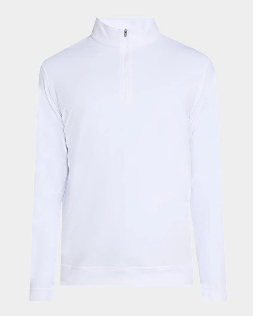 Peter Millar Men's Perth Crosshatch Performance Quarter-Zip Sweater 1
