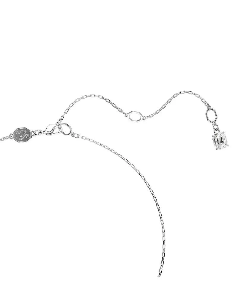 Swarovski Swan Black, Rhodium Plated Pendant Necklace 4