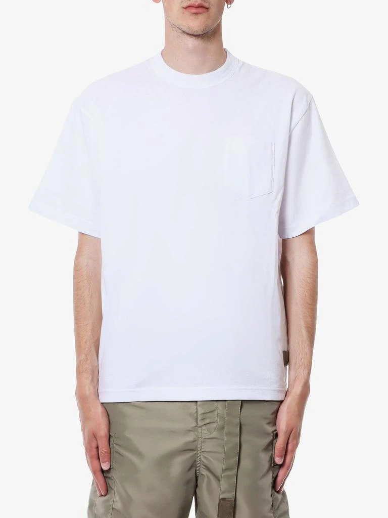 Sacai Cotton t-shirt with zip on the bottom 3