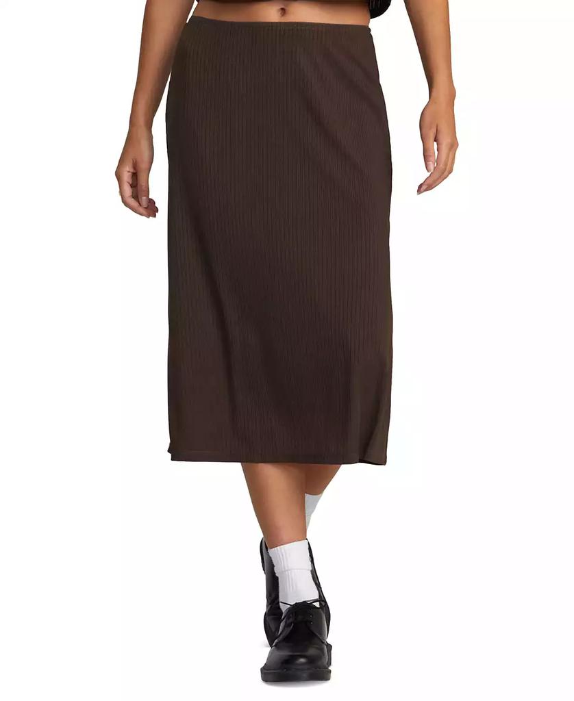 RVCA Juniors' Jenni Ribbed Midi Skirt