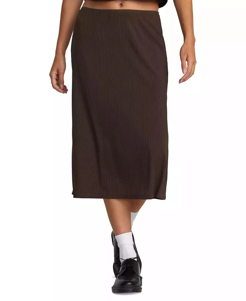 RVCA Juniors' Jenni Ribbed Midi Skirt 1