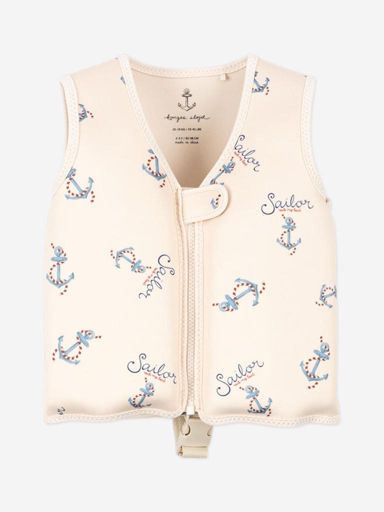 Konges Slojd Boys Ellis Swim Vest in Ivory