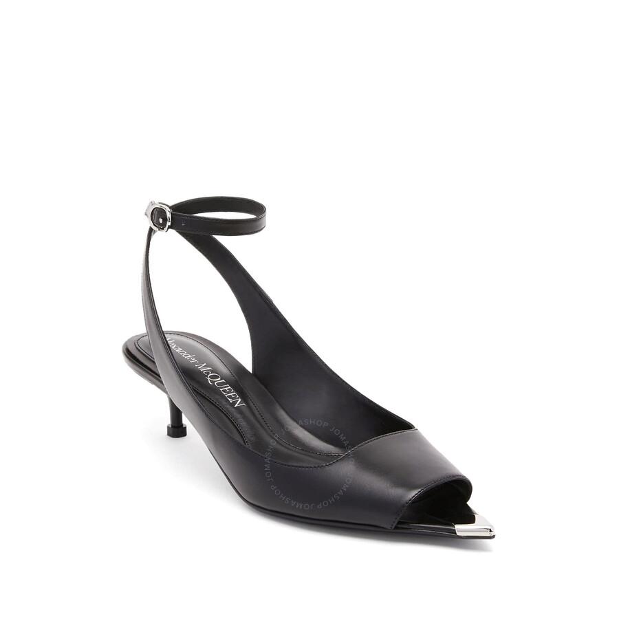 MCQUEEN 'Punk’ sandals Punk Sandals - Alexander Mcqueen - Leather - Black/Silver