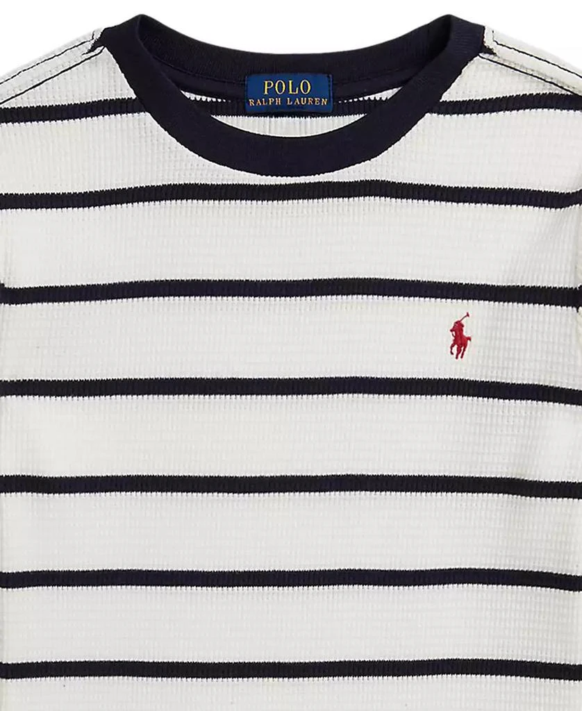 Ralph Lauren Boys 2-7 Striped Waffle Cotton Long-Sleeve T-Shirt 2