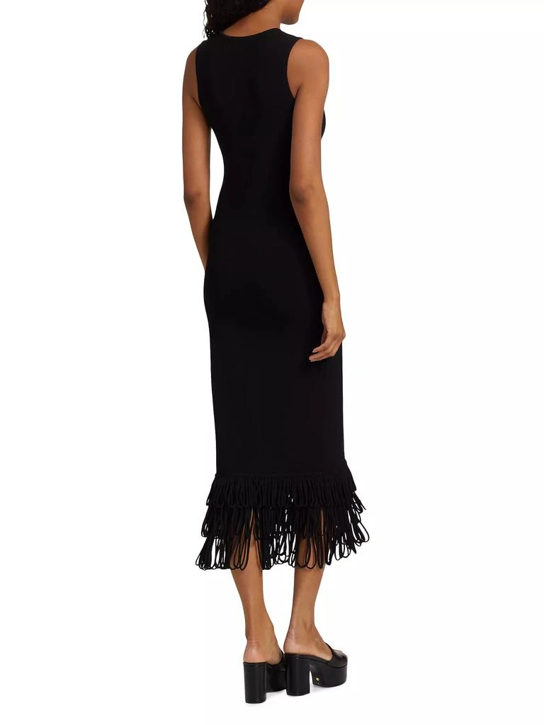 Simon Miller Albers Fringed Knit Sleeveless Midi-Dress 5