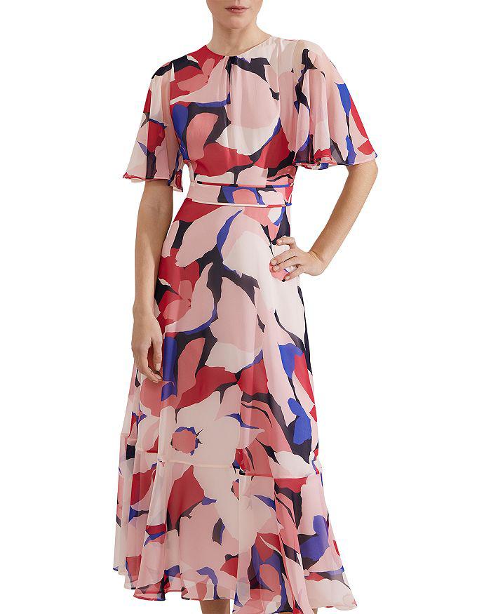 HOBBS LONDON Freya Printed Silk Dress