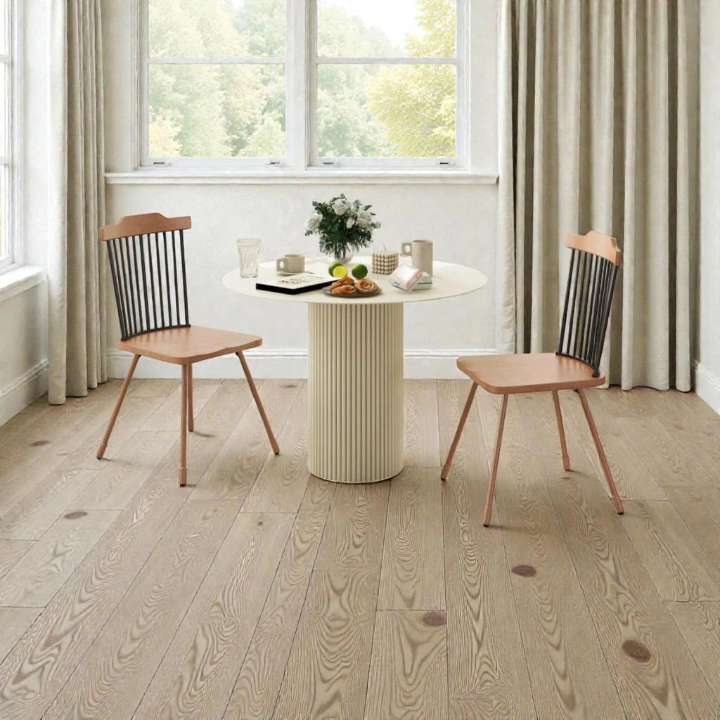 Hivvago Spindle Back Dining Chair with Ergonomic Seat Design - Set of 2