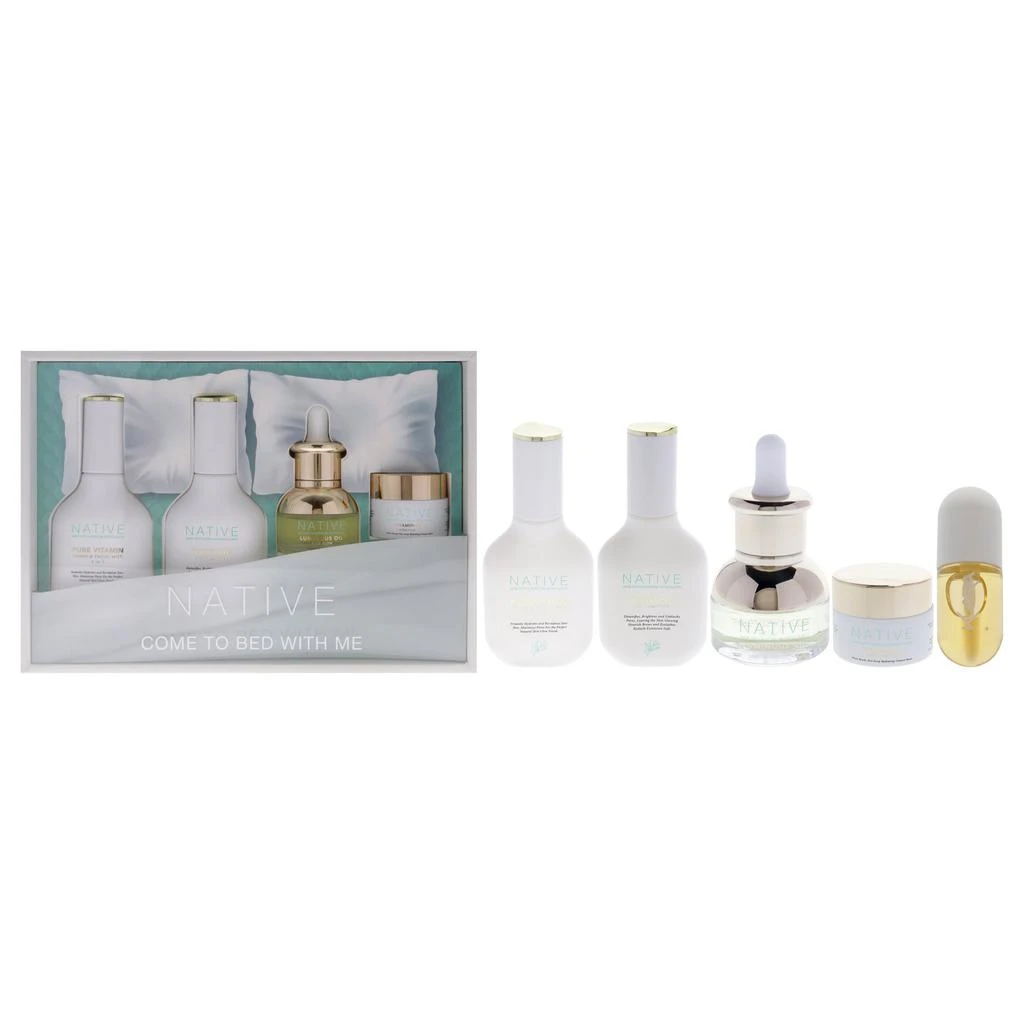 Klara Native Come To Bed With Me Kit by  for Women - 4 Pc 1.35oz Pure Vitamin Toner and Facial Mist, 1.35oz Purifying Gel Clenaser, 0.5oz Luminous Oil Pure Glow, 0.5oz Vitamin Rich Moisturizer