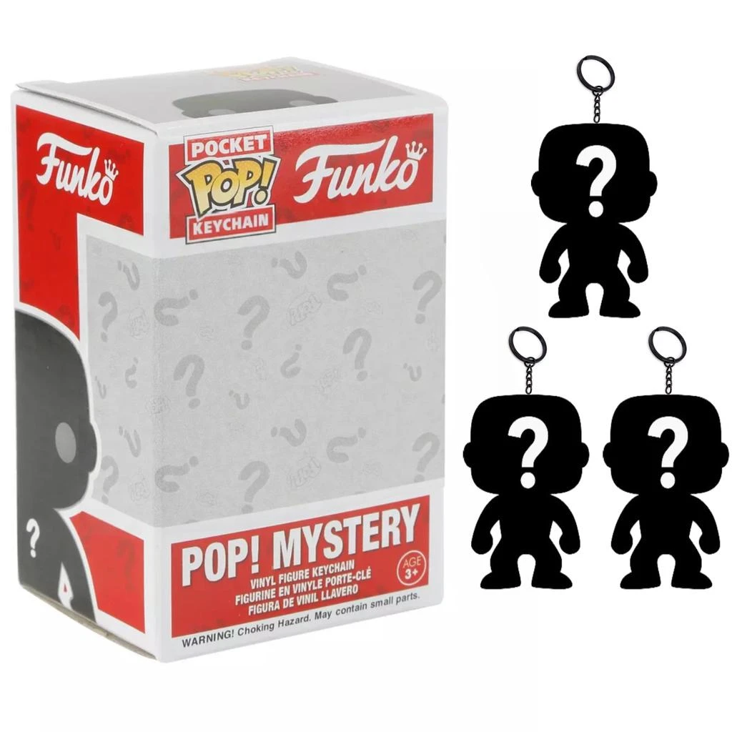 Funko Set of 3 Surprise Mystery Mini Pocket Pop! Keychains Randomly Selected